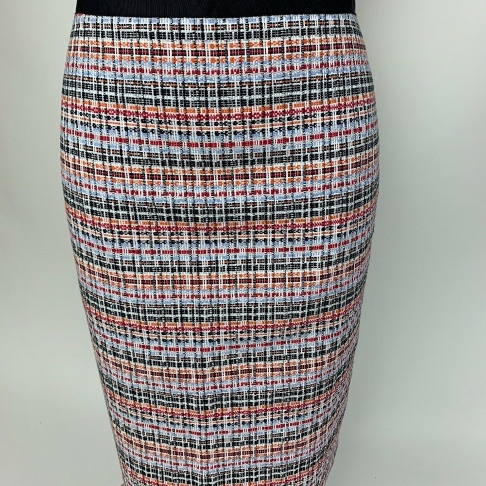Talbots Women's Plaid Pencil Skirt - Red, Black, White